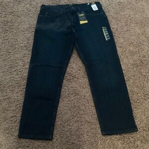 Lee Men's Dark Blue Straight Jeans